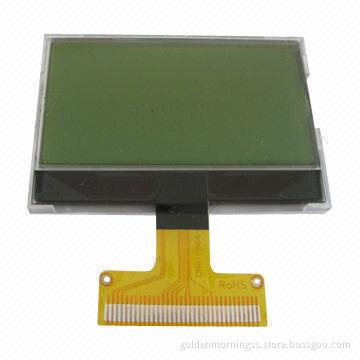 128 x 64 Dot Matrix LCD Module, COG, STN Positive, Green Backlight